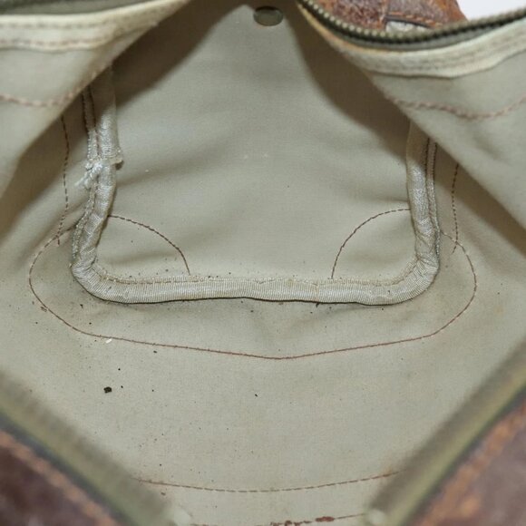 GUCCI GG Supreme Web Sherry Line Boston Bag PVC Beige Gold Red Auth hk3095 - Picture 12 of 16